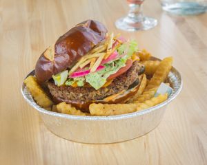 Loaded Burger at Jacked Up Vegan in Winter Park