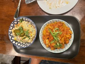 Sides: Elote Salad and Rice & Beans  at Jacked Up Vegan in Winter Park