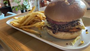 Brunch chimi burger  at Jacked Up Vegan in Winter Park