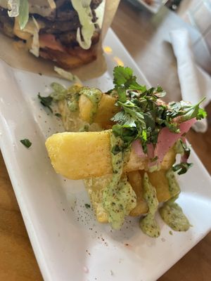 Yuka fries   at Jacked Up Vegan in Winter Park