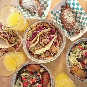 Feast your eyes on this Vegan feast! at Jacked Up Vegan in Winter Park