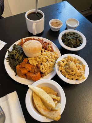 Soul plate and extra sides   at Vegelicious in Nashville