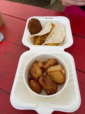 Breakfast tacos  at Vegelicious in Nashville