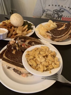 Ruben and hot chic plate!   at Vegelicious in Nashville