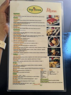 Main Menu  at Vegelicious in Nashville