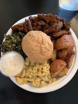 Spicy chicken plate!  at Vegelicious in Nashville