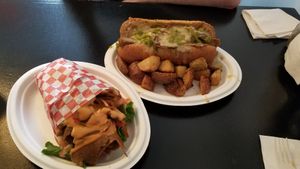 Gyro and Philly Cheesesteak. at Vegelicious in Nashville