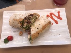 Falafel wrap  at Peanut Dreams in Carcans