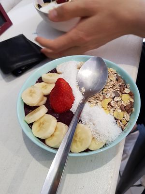 Açai bowl €6.00 at Alabama Cafe in San Sebastian
