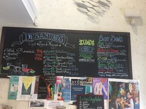 Food menu, May 2019 at Alabama Cafe in San Sebastian