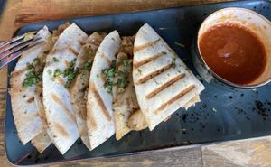 Cheeky chick tacos  at Amarre 69 in Barcelona