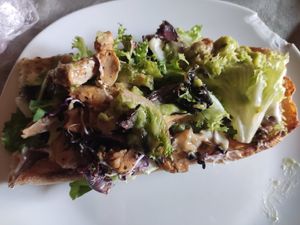 Chicken panini at Amarre 69 in Barcelona