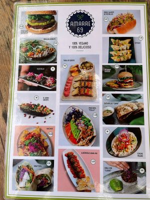 Menu  at Amarre 69 in Barcelona