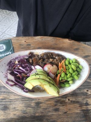 Poke bowl  at Amarre 69 in Barcelona