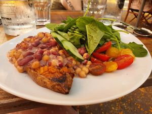 Sweet potato 'salad' at Amarre 69 in Barcelona