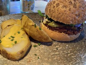 BBQ burger  at Amarre 69 in Barcelona