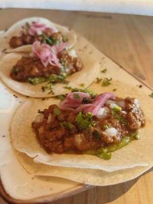 Vegan Mince Tacos   at Amarre 69 in Barcelona
