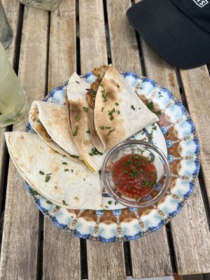 chicken quesadilla  at Amarre 69 in Barcelona