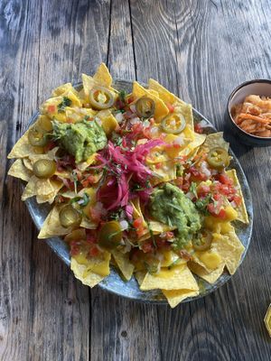 Loaded nachos  at Amarre 69 in Barcelona