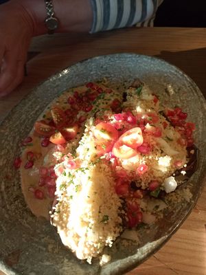 Middle eastern salad at Amarre 69 in Barcelona