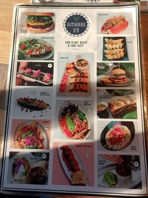 Menu at Amarre 69 in Barcelona