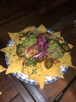 Nachos básicos, buenísimos!  at Amarre 69 in Barcelona