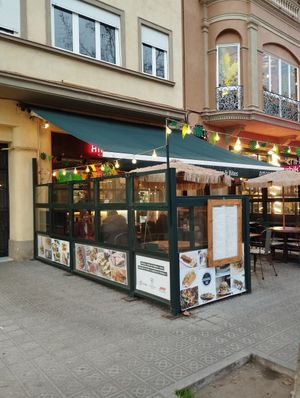 Outside at Amarre 69 in Barcelona