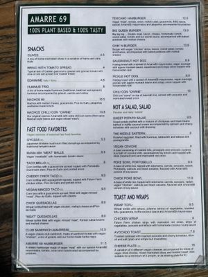 Menu  at Amarre 69 in Barcelona