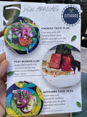 Menu  at Amarre 69 in Barcelona