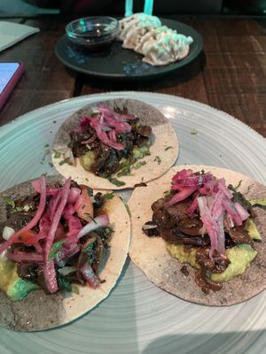 Tacos portobello #Veganuary at Amarre 69 in Barcelona