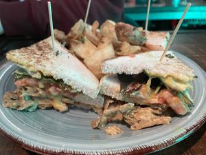 Club sandwich #Veganuary at Amarre 69 in Barcelona