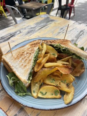 club sandwich   at Amarre 69 in Barcelona