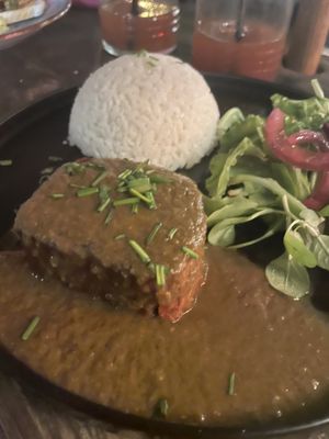 Filet mignon vegan  at Amarre 69 in Barcelona