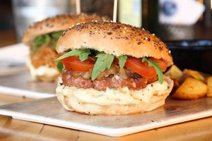 Our burgers at Amarre 69 in Barcelona