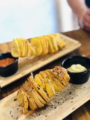 Tornado potato yummy!! at Amarre 69 in Barcelona