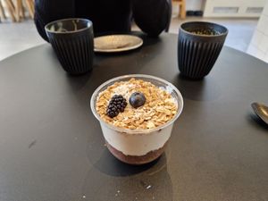 Only dish without banana: chia coconut at Rainbowls in Amsterdam