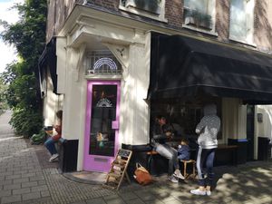 Outside at Rainbowls in Amsterdam