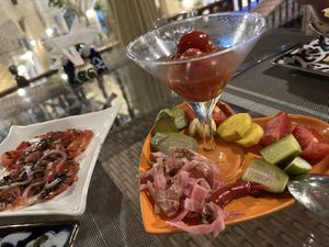   at Old Bukhara Restaurant in Bukhara