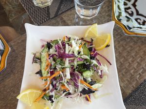 My 7 year old also enjoyed the salad.  at Old Bukhara Restaurant in Bukhara