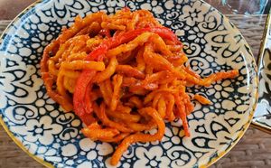 Lagman (excellent) at Old Bukhara Restaurant in Bukhara