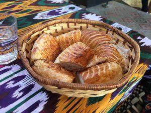 Bread  at Old Bukhara Restaurant in Bukhara