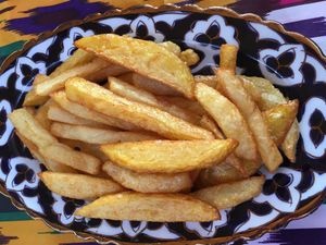 French fries  at Old Bukhara Restaurant in Bukhara