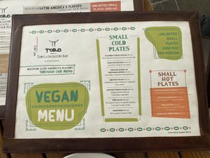 Separate began menu is always helpful!! at Toro Latin GastroBar in Belgrade