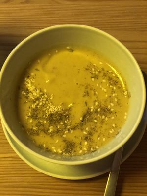 Lentils soup  at Hi Mir Vegan Cafe in Nizhny Novgorod