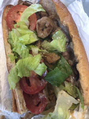 Philly. No mushrooms added lettuce and tomatoes  at ZeeZee's in Roanoke