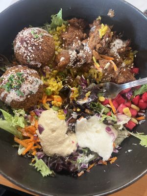   at Juste Falafel in Montreal