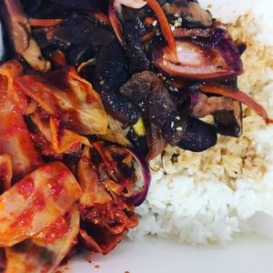 Mushroom Bulgogi bowl at CombinAsian in Miami