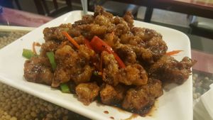 vegan  ginger "beef" at Buddha's Veggie in Calgary