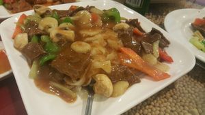 vegan satay "beef" at Buddha's Veggie in Calgary