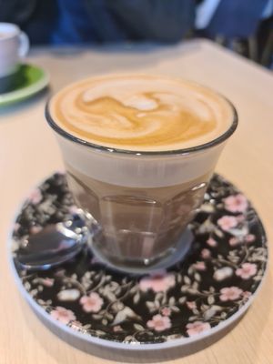 Almond latte at Isabella Cafe & Bar in Parkville